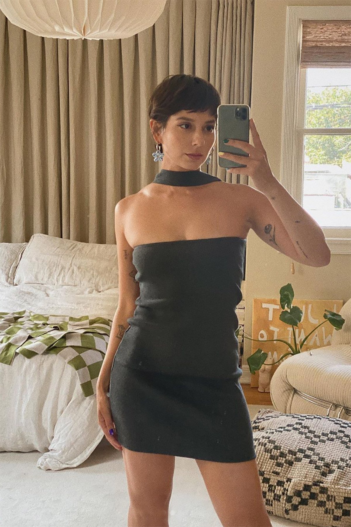 Charcoal Power Mini Dress ELLISS