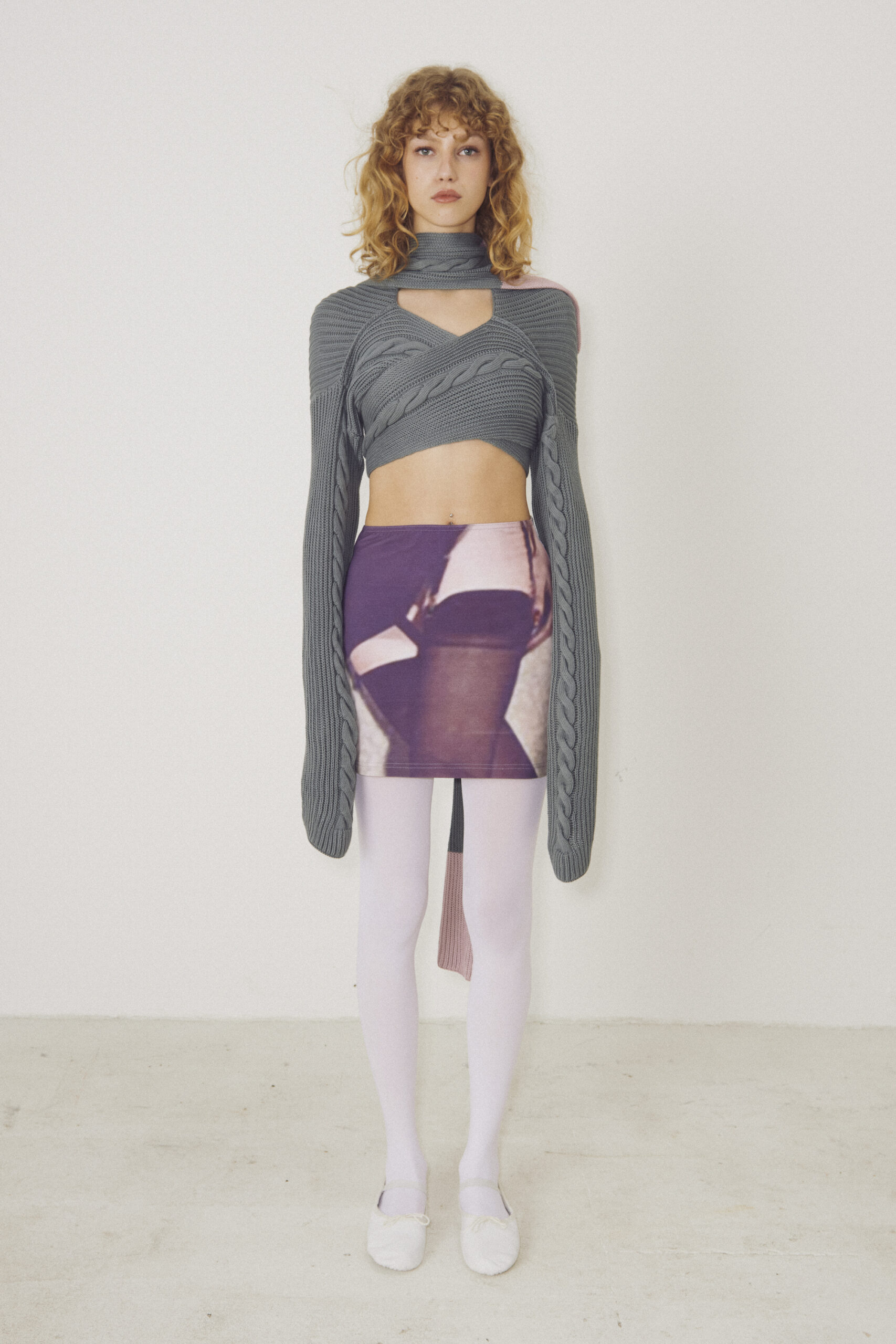 Jersey Garter Mini Skirt - ELLISS